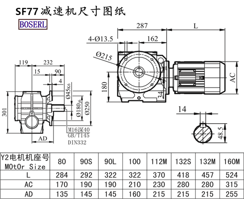 SF77減速機電機尺寸圖紙.png SF77減速機電機尺寸圖紙.png